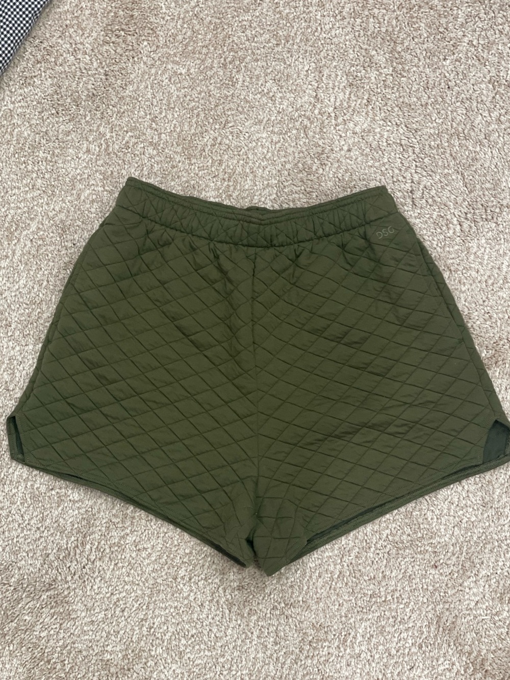 DSG Olive Quilted Athletic Shorts